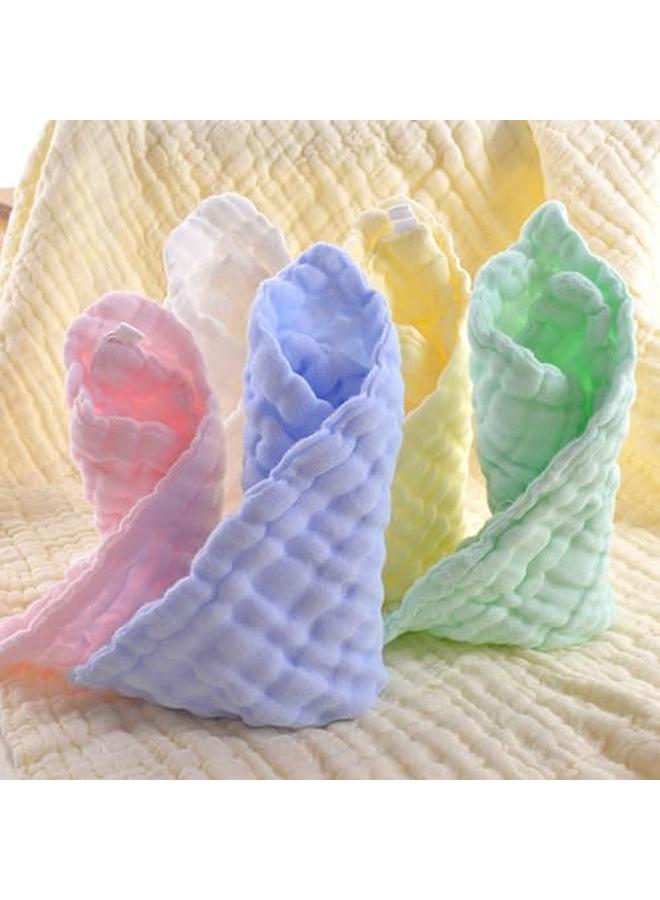 SKY-TOUCH 5Pcs Muslin Baby Washcloths And Towels Natural Organic Cotton Baby Washcloths Soft Newborn Baby Towel And Muslin Washcloth For Sensitive Skin - Image 2