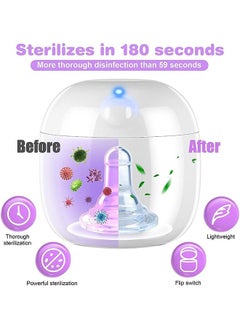 DAKS Portable UV-C Sterilizer Box for Baby Pacifiers, Bottle Nipples, and Small Items – 99.99% Sterilization in 3 Minutes, USB-C Rechargeable, Travel-Friendly Mini Sanitizer with Auto-Clean Function  - Image 3