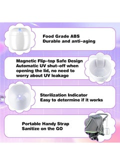 DAKS Portable UV-C Sterilizer Box for Baby Pacifiers, Bottle Nipples, and Small Items – 99.99% Sterilization in 3 Minutes, USB-C Rechargeable, Travel-Friendly Mini Sanitizer with Auto-Clean Function  - Image 5
