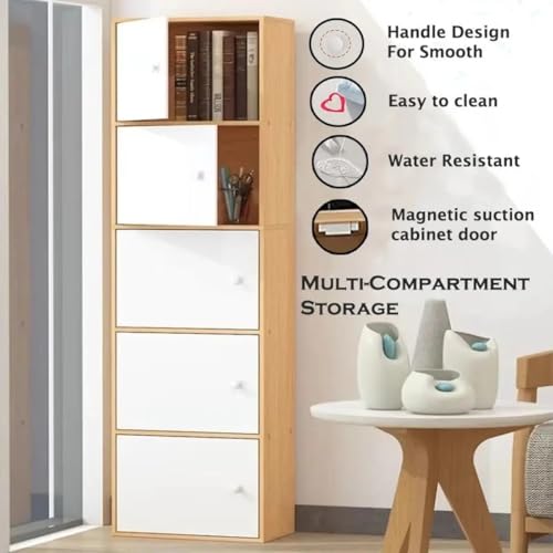 EXVITO 12 Door Kids Plastic Wardrobe for Clothes, Foldable Plastic Almirah for Clothes, Collapsible Wardrobe for Storage, Baby Cupboard for Clothes Storage - (Brown, 6 Door) - Image 4