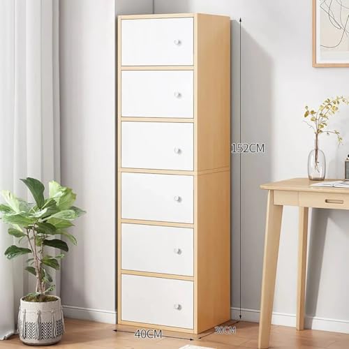 EXVITO 12 Door Kids Plastic Wardrobe for Clothes, Foldable Plastic Almirah for Clothes, Collapsible Wardrobe for Storage, Baby Cupboard for Clothes Storage - (Brown, 6 Door) - Image 2