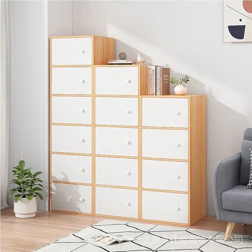 EXVITO 12 Door Kids Plastic Wardrobe for Clothes, Foldable Plastic Almirah for Clothes, Collapsible Wardrobe for Storage, Baby Cupboard for Clothes Storage - (Brown, 6 Door) - Image 3
