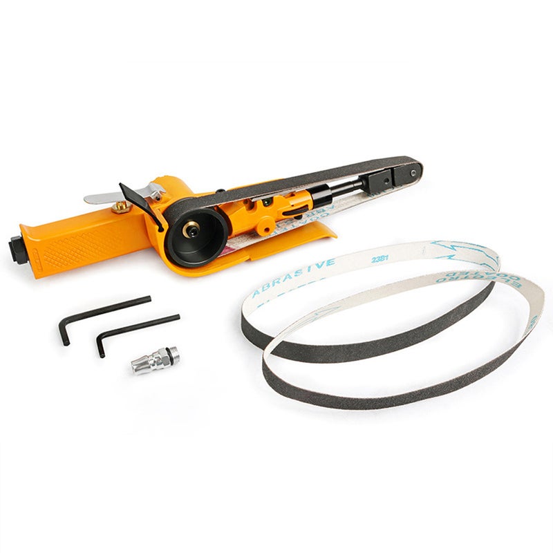 Multifunctional Pneumatic Sanding Machine Grinding Machine Belt Grinder Derusting Deburring Polishing Machine Belt Sander  (Type B)  20mm * 520mm - Image 1