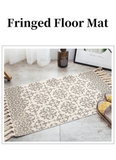 Floor Mat Soft Touch Hand-Woven Cotton And Linen Area Rugs Bohemian Fringed Small Rug Bedroom Modern Decor Mat 60*90cm - pzsku/Z9ECD694B40083401ED8EZ/45/_/1710845366/15553dc5-07de-4600-94bb-80615f873297