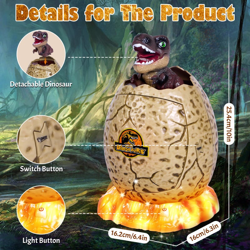 Refasy Electronic Piggy Bank for Kids Dinosaur ATM Piggy Bank Password Cash Coin Can Money Bank Kids Toy with Music, Easter Birthday Gifts for Boys Girls 3 4 5 6 7 8 9 10 11 12 Year Old (Brown) - Image 5