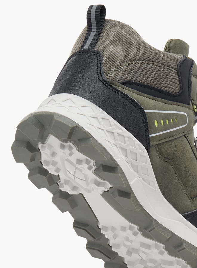 Kappa Boys Colourblock Lace Detail Sports Shoes with Hook and Loop Closure - Image 5