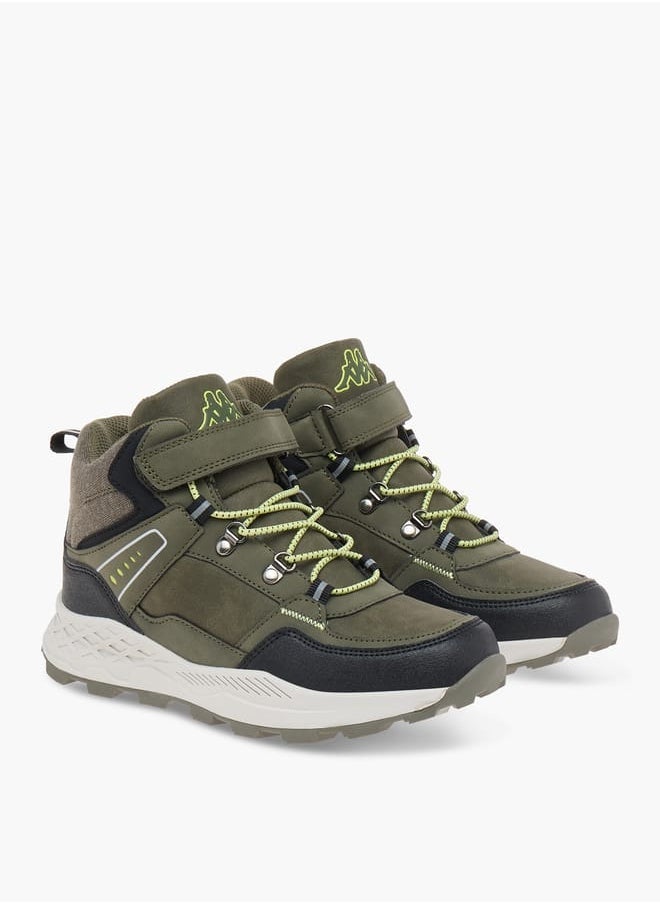 Kappa Boys Colourblock Lace Detail Sports Shoes with Hook and Loop Closure - Image 2