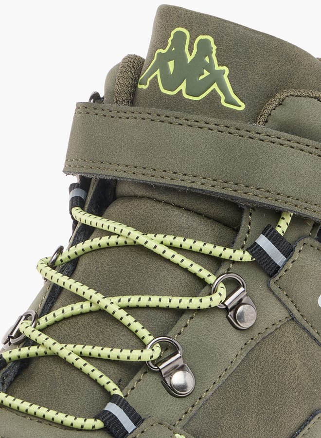 Kappa Boys Colourblock Lace Detail Sports Shoes with Hook and Loop Closure - Image 4