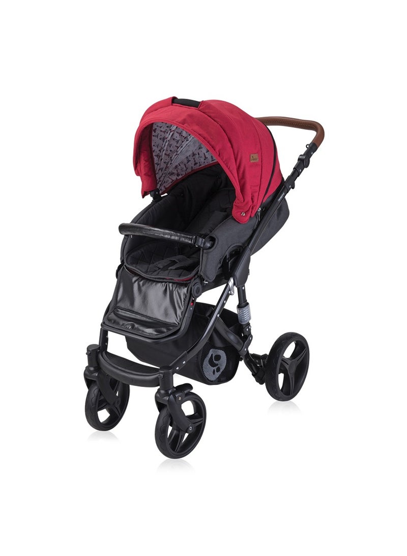 لوريلي عربة أطفال ريمين i+ حقيبة ماما باللونين الأحمر والأسود - Image 3