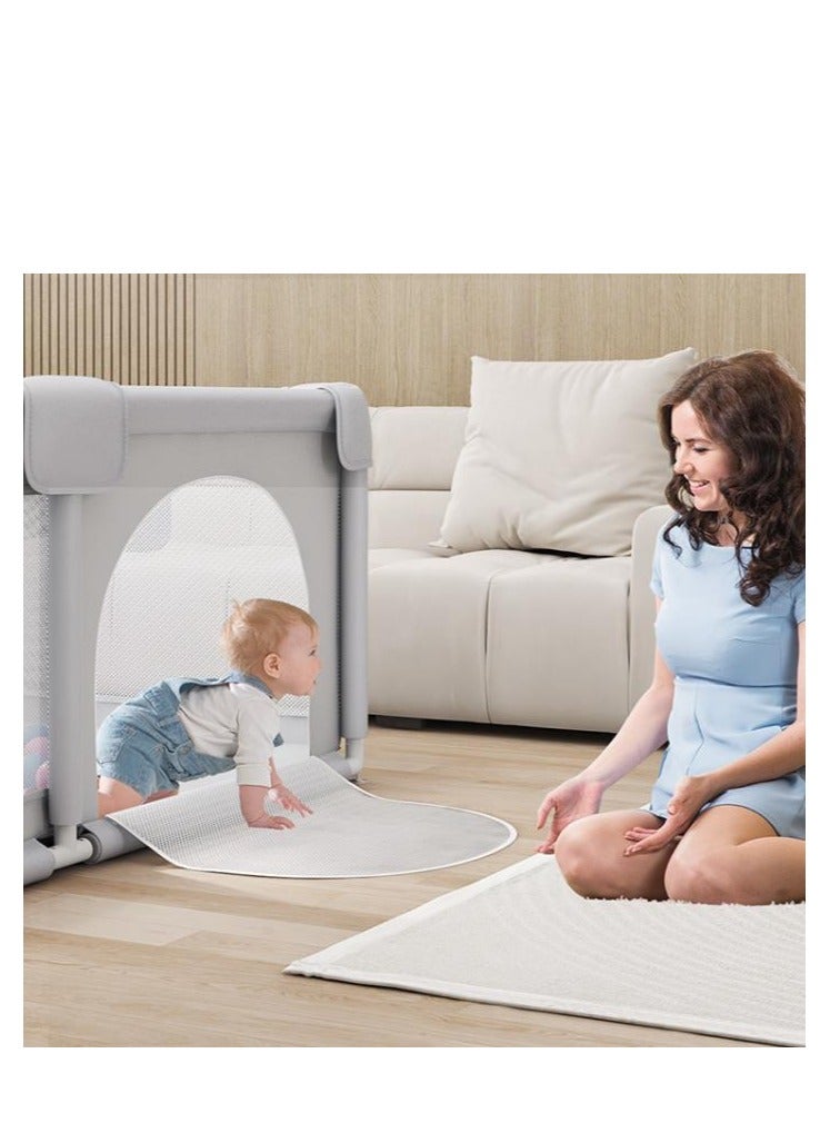 Golden Baby Playpen,200*180cm Playpen for Toddlers, with Door and Suction Cup, Baby Safe Activity Center, Large Playpen, Baby Bumper Foam Playpen with Breathable Mesh, Safe Playpen for Toddlers (Light Gray) - Image 5