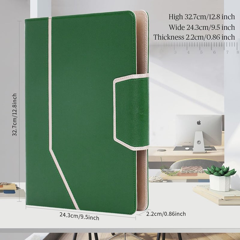 Toplive Padfolio Portfolio Case, Conference Folder Executive Business Padfolio with Document Sleeve, Letter/ A4 Size Clipboard, Card Holders, Portfolio Padfolio for Women Men, Drak Green - Image 4