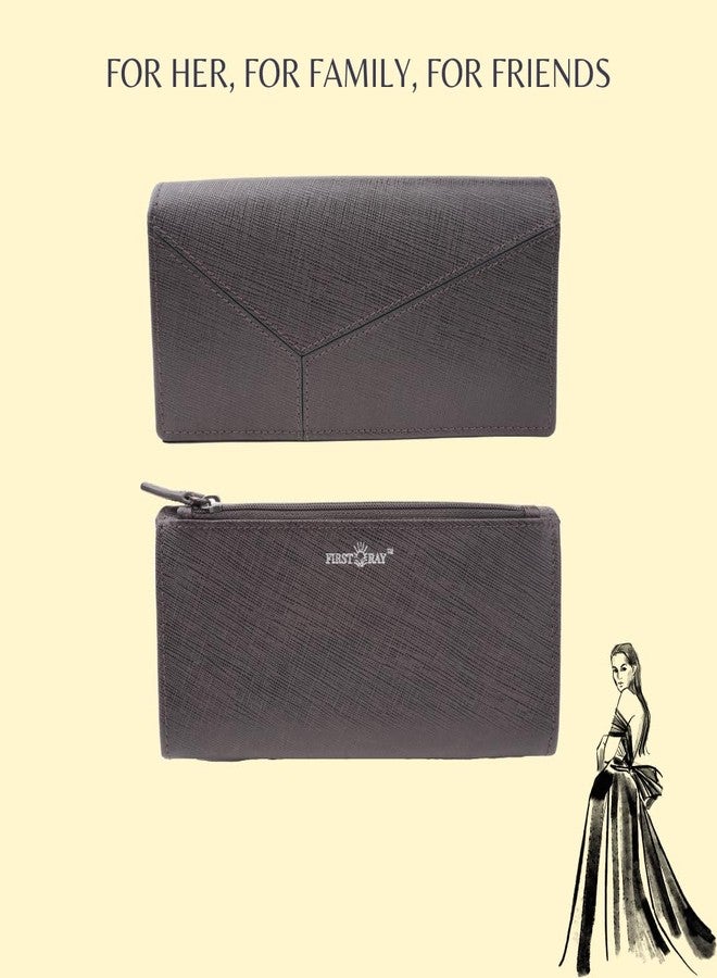 FirstRay Women's Sufiana Leather Hand Purse | 6 Card Slots (Brown) - Image 5