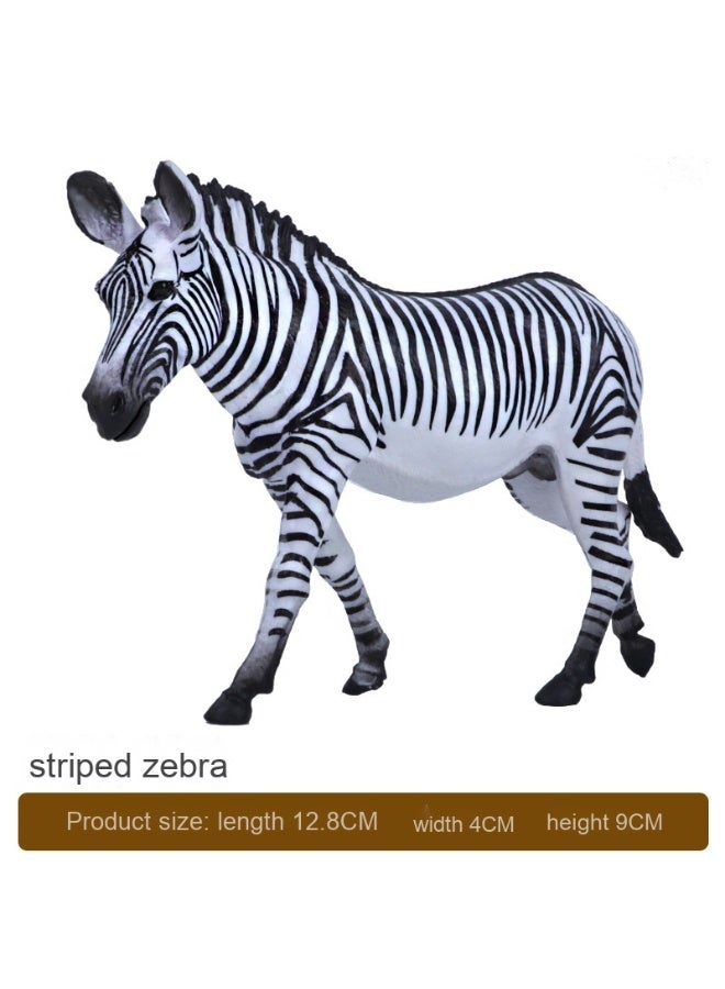 نيبمينينت نموذج زيبرا أفريقية - لعبة حيوانات برية واقعية للأطفال