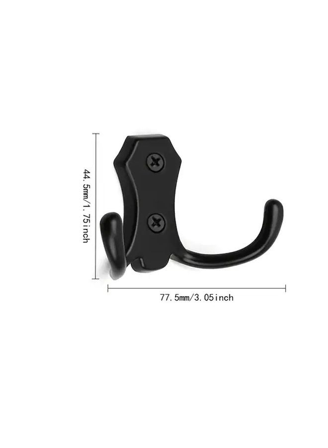 4 قطع خطافات سوداء متينة للتعليق على الباب للحمام والمطبخ وتعليق المعاطف - Image 4