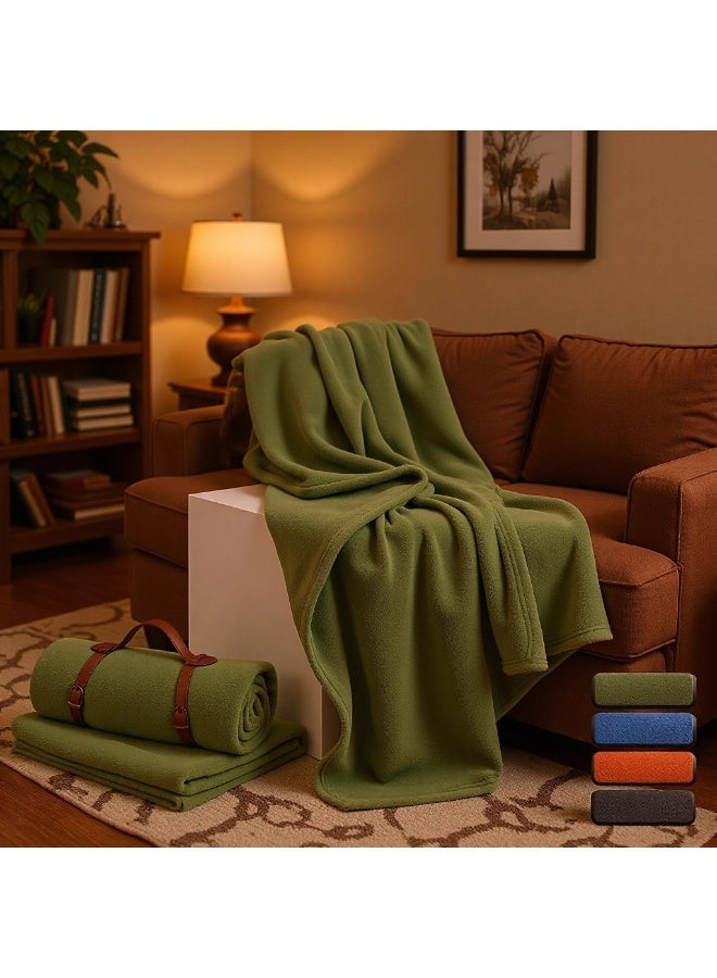 بطانية من الألياف الدقيقة فائقة النعومة من Polar Fleece - تصميم محمول، مثالية للاستخدام على الأريكة أو القيلولة أو اليوغا أو السفر أو التخييم - Image 3