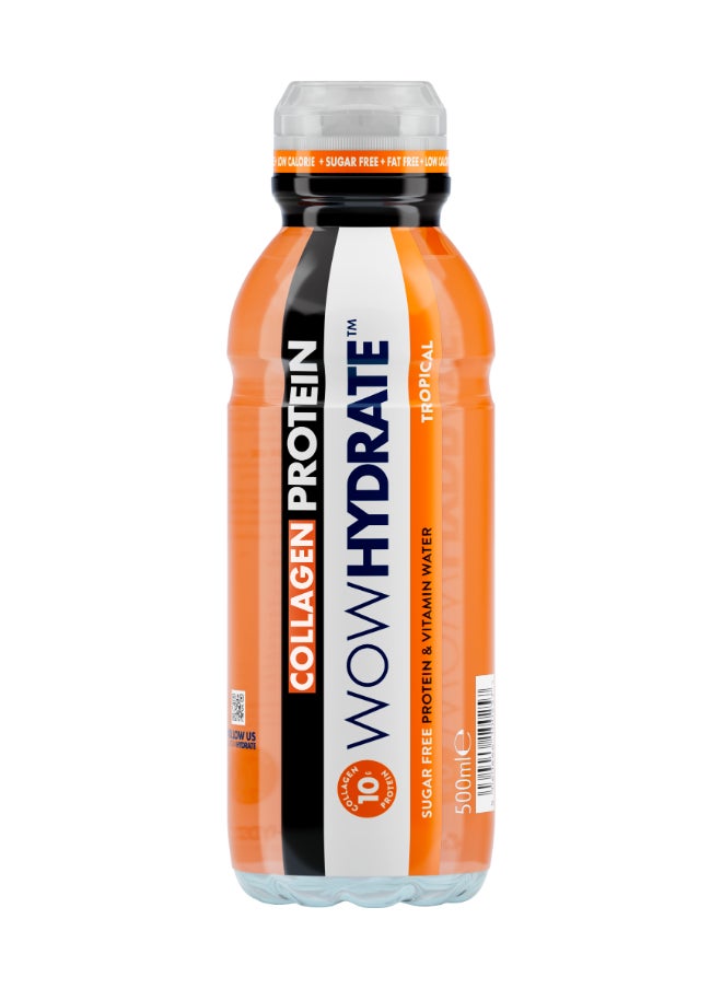 WOW Hydrate Protein & Vitamin Water 10 grams Tropical 500 ml 