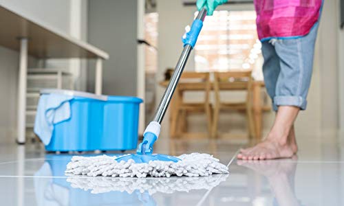 Kuber Industries 360 Degree Spin Mop with Basket and Steel Spinner (CTKTC1812) - Image 3