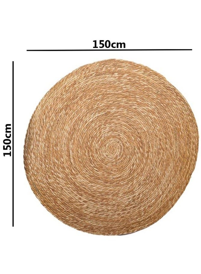 LINGWEI Rug Natural Jute Round Handmade Reversible Carpet Area Rug Jute Rug Door Mat Hand Braided Floor Carpet Rig Rug Mat Farmhouse Rugs - Image 4
