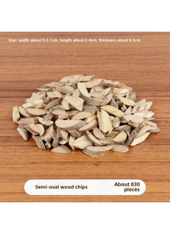 Branch Trunk Decoration Landscape Creative Diy Handmade Model Material Log Small Stick Round Wood Chip Solid Wood Photo Frame-Color:Semi-oval Wood Chip