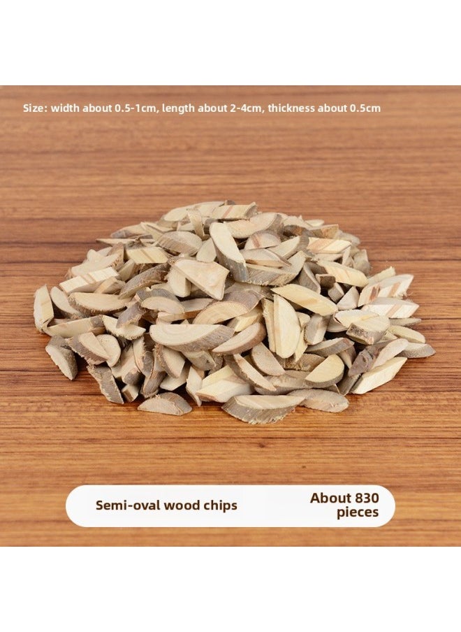 Generic - Branch Trunk Decoration Landscape Creative Diy Handmade Model Material Log Small Stick Round Wood Chip Solid Wood Photo Frame-Color:Semi-oval Wood Chip - Image 1