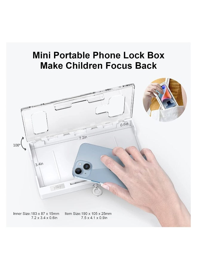 Generic - Portable Phone Lock Box, Cell Phone Jail with Two Keys, Help Kids/Students Focus Back, Prevent Phone Addiction, Prevent Excessive Games, Phone Lock Box for Android Samsung/Google/iPhone Serials - Image 1