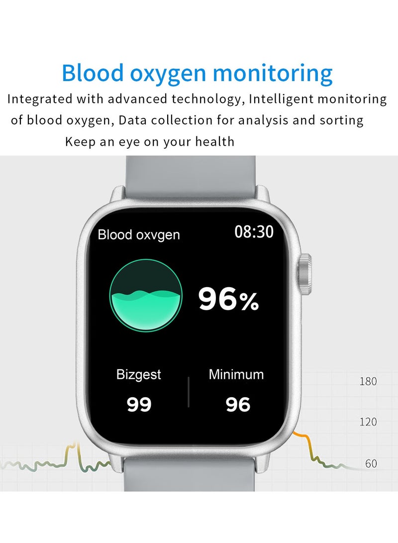 رولستيمي الساعات الذكية للنساء الرجال ، اللياقة البدنية المقتفي مع معدل ضربات القلب النوم رصد ، 1.85 " هد كامل اللمس إب 67 للماء عارضة الرياضة ساعة ذكية لالروبوت دائرة الرقابة الداخلية - Image 3