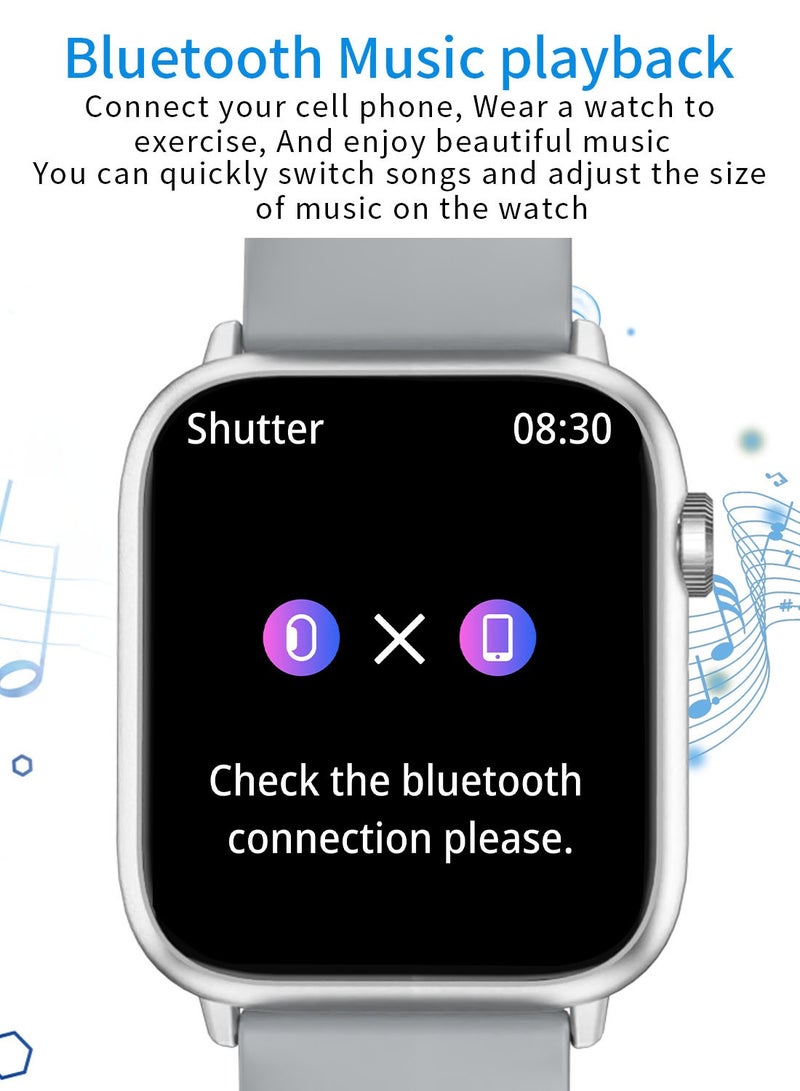 رولستيمي الساعات الذكية للنساء الرجال ، اللياقة البدنية المقتفي مع معدل ضربات القلب النوم رصد ، 1.85 " هد كامل اللمس إب 67 للماء عارضة الرياضة ساعة ذكية لالروبوت دائرة الرقابة الداخلية - Image 5