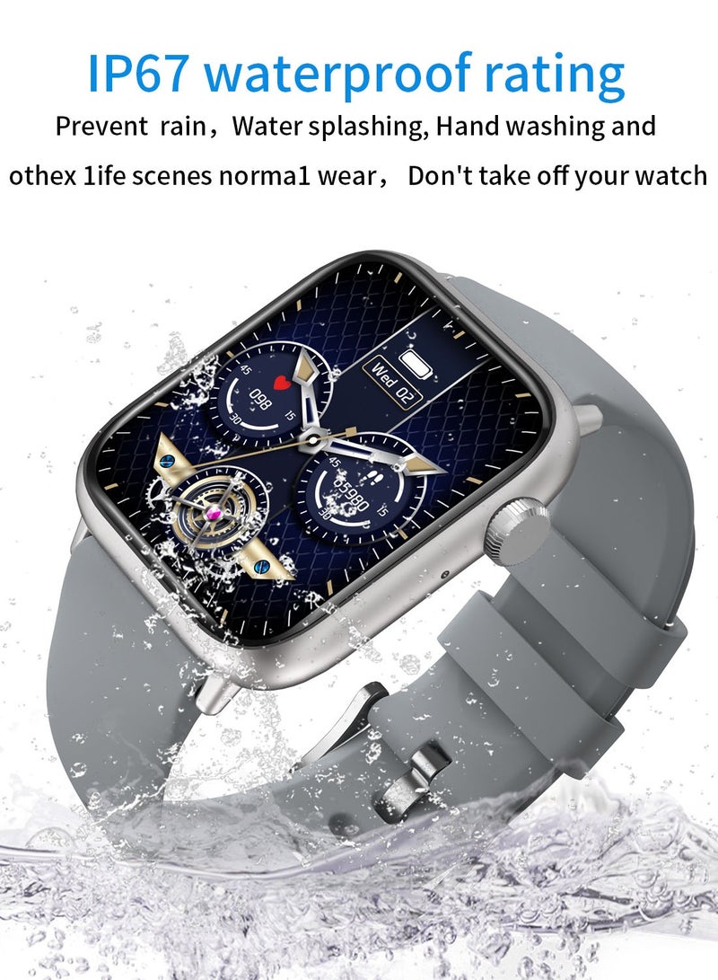 رولستيمي الساعات الذكية للنساء الرجال ، اللياقة البدنية المقتفي مع معدل ضربات القلب النوم رصد ، 1.85 " هد كامل اللمس إب 67 للماء عارضة الرياضة ساعة ذكية لالروبوت دائرة الرقابة الداخلية - Image 2