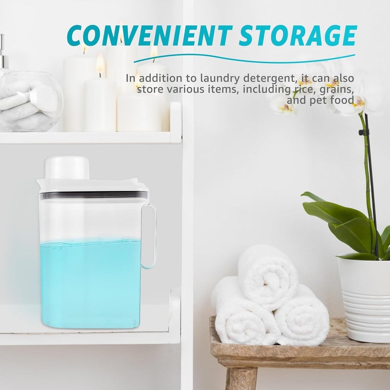 windforgecraft Laundry Detergent Dispenser Liquid Laundry Detergent Dispenser Soap Dispenser Large Capacity Laundry Soap Containers Laundry Empty Shampoo Bottles for Detergent Softener Bleach Powder Soda - Image 3