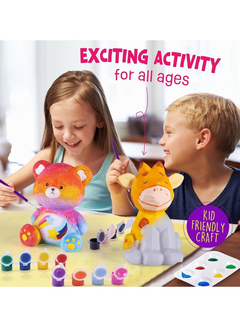 يوڠام مجموعة طلاء مصباح الدب الخاصة بك، مجموعة مستلزمات فنية وحرفية، مجموعة تلوين للأطفال من عمر 6 إلى 12 سنة، فنون وحرف للأطفال من عمر 8 إلى 12 سنة، ألعاب هدايا عيد ميلاد للبنات والأولاد من عمر 6 و7 و8 و9 و10 و11 و12 سنة - Image 2