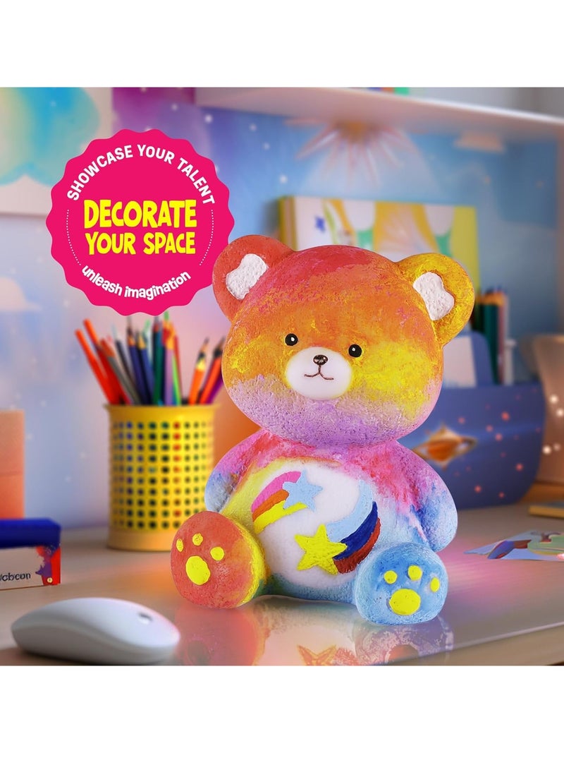 يوڠام مجموعة طلاء مصباح الدب الخاصة بك، مجموعة مستلزمات فنية وحرفية، مجموعة تلوين للأطفال من عمر 6 إلى 12 سنة، فنون وحرف للأطفال من عمر 8 إلى 12 سنة، ألعاب هدايا عيد ميلاد للبنات والأولاد من عمر 6 و7 و8 و9 و10 و11 و12 سنة - Image 4