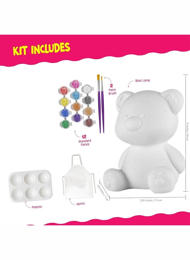 يوڠام مجموعة طلاء مصباح الدب الخاصة بك، مجموعة مستلزمات فنية وحرفية، مجموعة تلوين للأطفال من عمر 6 إلى 12 سنة، فنون وحرف للأطفال من عمر 8 إلى 12 سنة، ألعاب هدايا عيد ميلاد للبنات والأولاد من عمر 6 و7 و8 و9 و10 و11 و12 سنة - Image 3