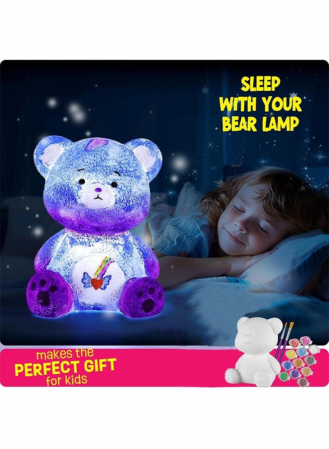يوڠام مجموعة طلاء مصباح الدب الخاصة بك، مجموعة مستلزمات فنية وحرفية، مجموعة تلوين للأطفال من عمر 6 إلى 12 سنة، فنون وحرف للأطفال من عمر 8 إلى 12 سنة، ألعاب هدايا عيد ميلاد للبنات والأولاد من عمر 6 و7 و8 و9 و10 و11 و12 سنة - Image 5