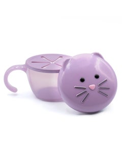 melii Snack Container With Removable Finger Trap For Kids - Cat Design  - Image 1