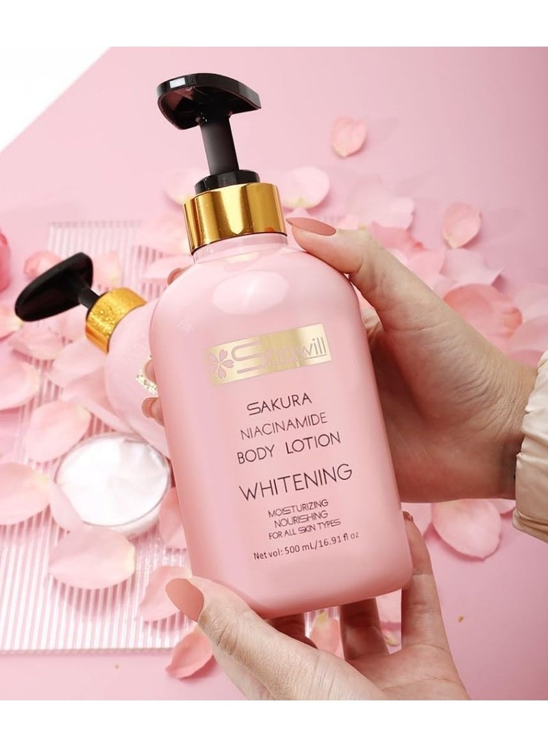 Shawill لوشن شاويل ساكورا نياسيناميد للتفتيح 500 مل - Image 1