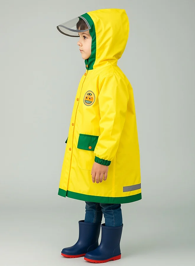 LITTLE SURPRISE BOX Little Surprise Box, Yellow Robot knee length raincoat for kids-L
