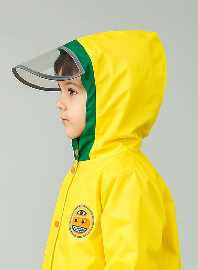 LITTLE SURPRISE BOX Little Surprise Box, Yellow Robot knee length raincoat for kids-L