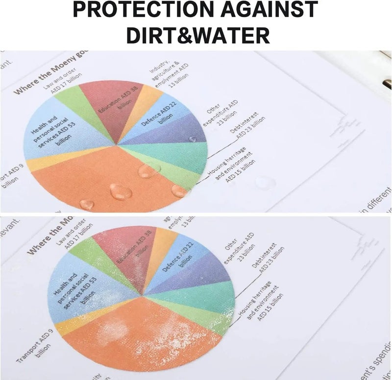 شواي 100 قطعة من ملفات بلاستيكية مثقوبة بجيوب A4 شفافة لحماية الملفات، أفضل ملفات بلاستيكية للعمل في المكتب أو المدرسة - Image 5