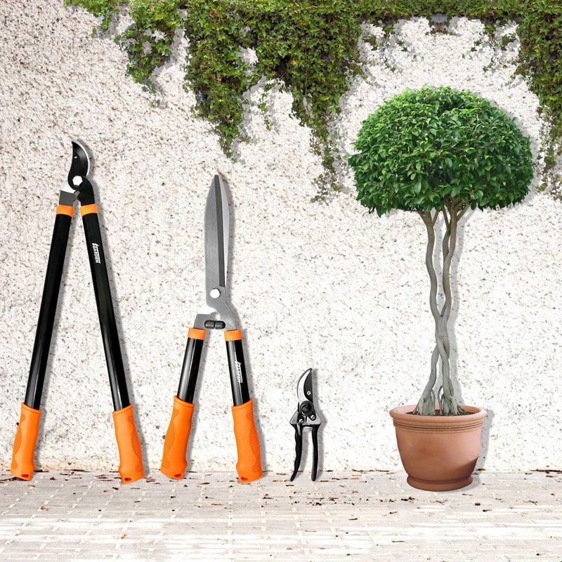 EK E&K Sunrise Set of 3 Pieces Garden Tree Tools for Lawn & Garden Care Garden Kit with Lopper, Hedge Shears and Pruner Shears, Tree & Shrub Care Kit - Image 5
