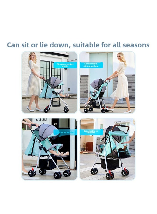ORiTi Lightweight, Foldable, Can Sit Or Lie Down, Easily Retracted With Just One Click - Grey - Image 2