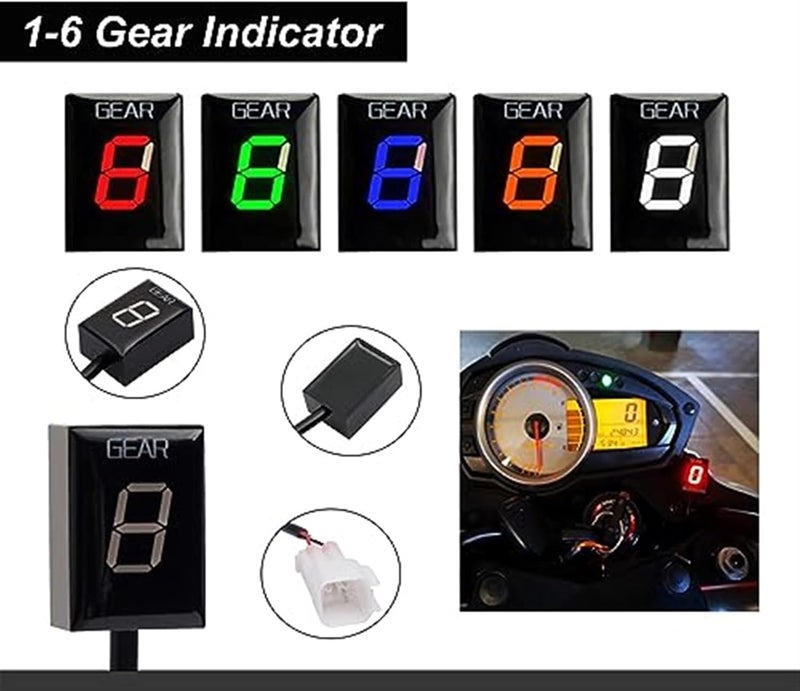 Vuzmode 1-6 Gear Display Indicator for KLE650 - Image 2
