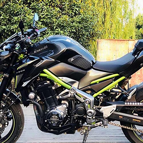 Motorcycle Black Rubber Gas Fuel Tank Traction Grip Compatible With Kawasaki Z900 - Image 5