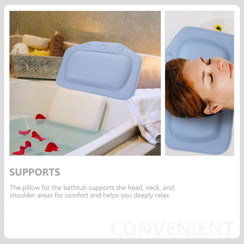 Bath Neck Pillows and Bathtub Head Rest 2pcs Foam Soaking Tub Pillows with Suction Cups for Bathroom Spa Relaxation and Fatigue Relief - Image 3