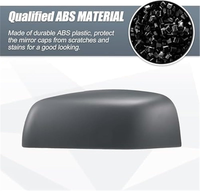 QASULER Gray Left Side Mirror Cover for Land Rover - Image 3