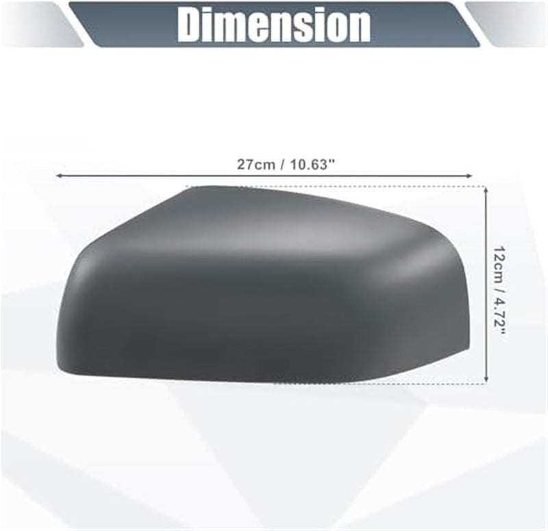 QASULER Gray Left Side Mirror Cover for Land Rover - Image 2