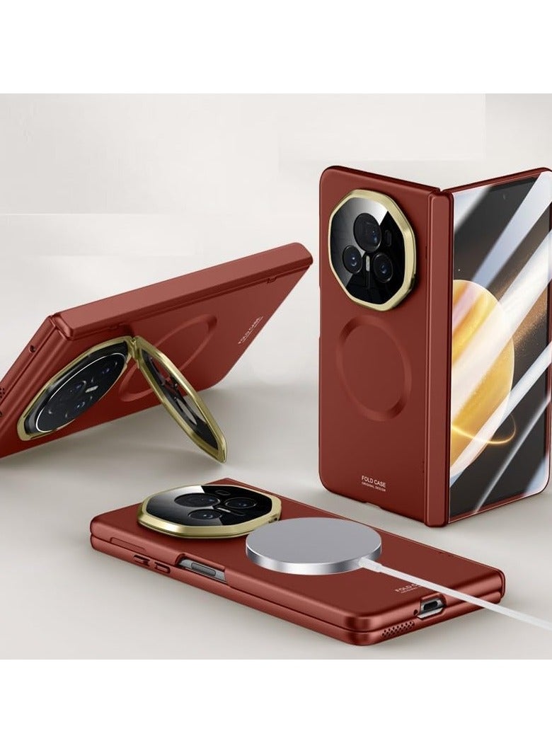 general Honor Magic V3（2024）,Compatible with Mag-safe, Shockproof Anti-fall Protective Cover with Concealed Metal Stand&Tempered Front Film - Image 2