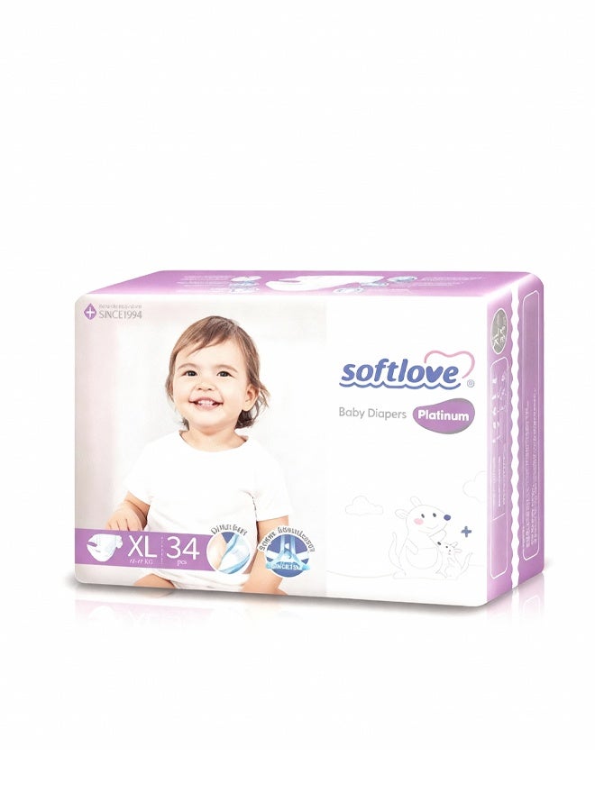SoftLove | Platinum | baby Diaper (PANTS) XL 34S