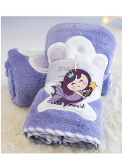 Milk&Moo Milk&Moo Little Mermaid Baby Blanket, Blanket For Babies, Ultra Soft Infant Blanket For Stroller and Travelling, Colorful and Plush Animal Blanket For Baby Girls and Baby Boys  - Image 2