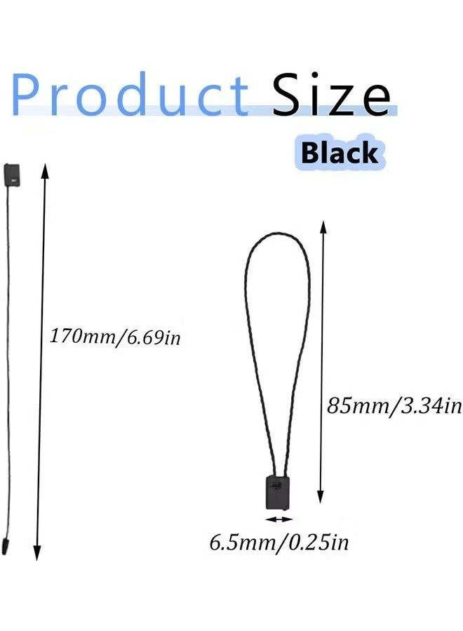 1000 Pcs Hang Tag String 7 Inch Nylon String Snap Lock Pin Loop Fastener Hook Ties Easy and Fast to Attach (Black)No Card - Image 2