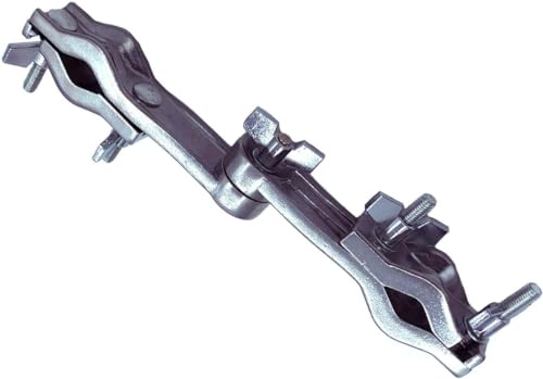 TUORen TUOREN Dual Drum Clamp Multi-Clamp Extended Drum Extension Clamp Metal Drum Rack Clamp Double Drum Clamp Percussion  - Image 2